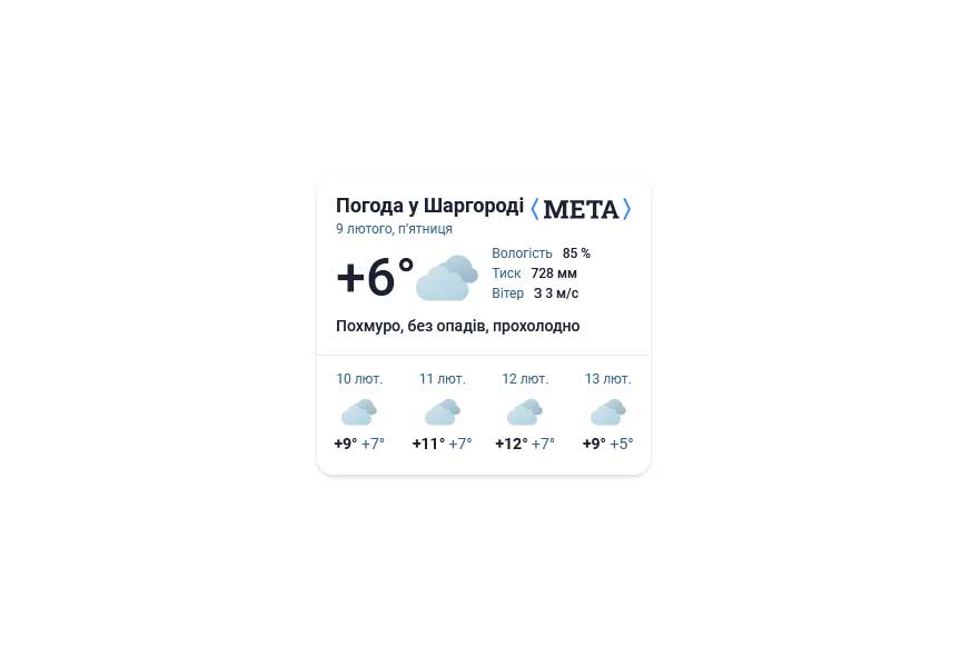Погода в м. Шаргород