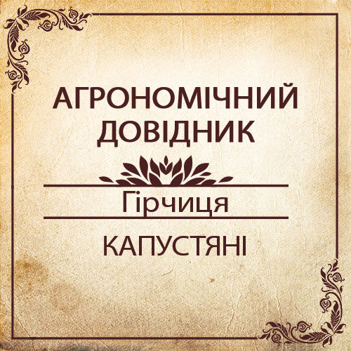 Агрономічний довідник -гірчиця